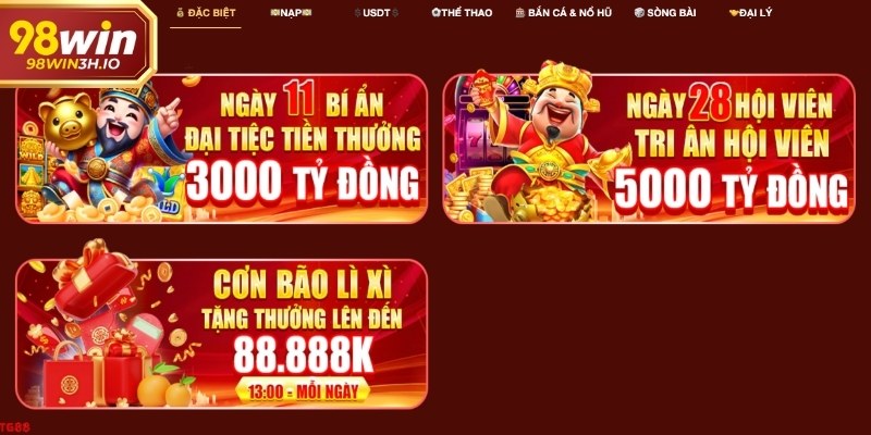 Khuyến mãi 98win đặc biệt tri ân hội viên