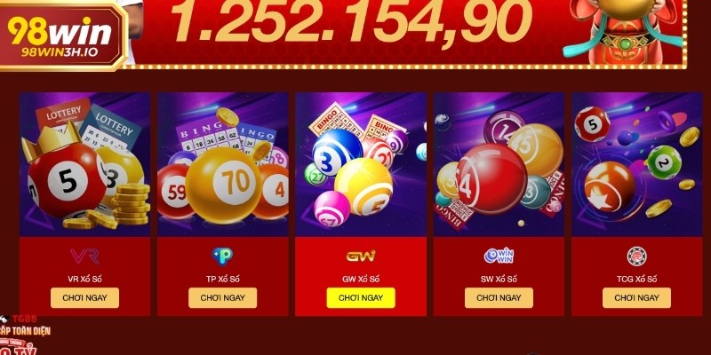 Giao diện và cách hiển thị kết quả xổ số 98win rõ ràng, dễ theo dõi